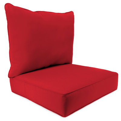 24" x 26.5" Outdoor Deep Seat Chair Cushion Set with Welt