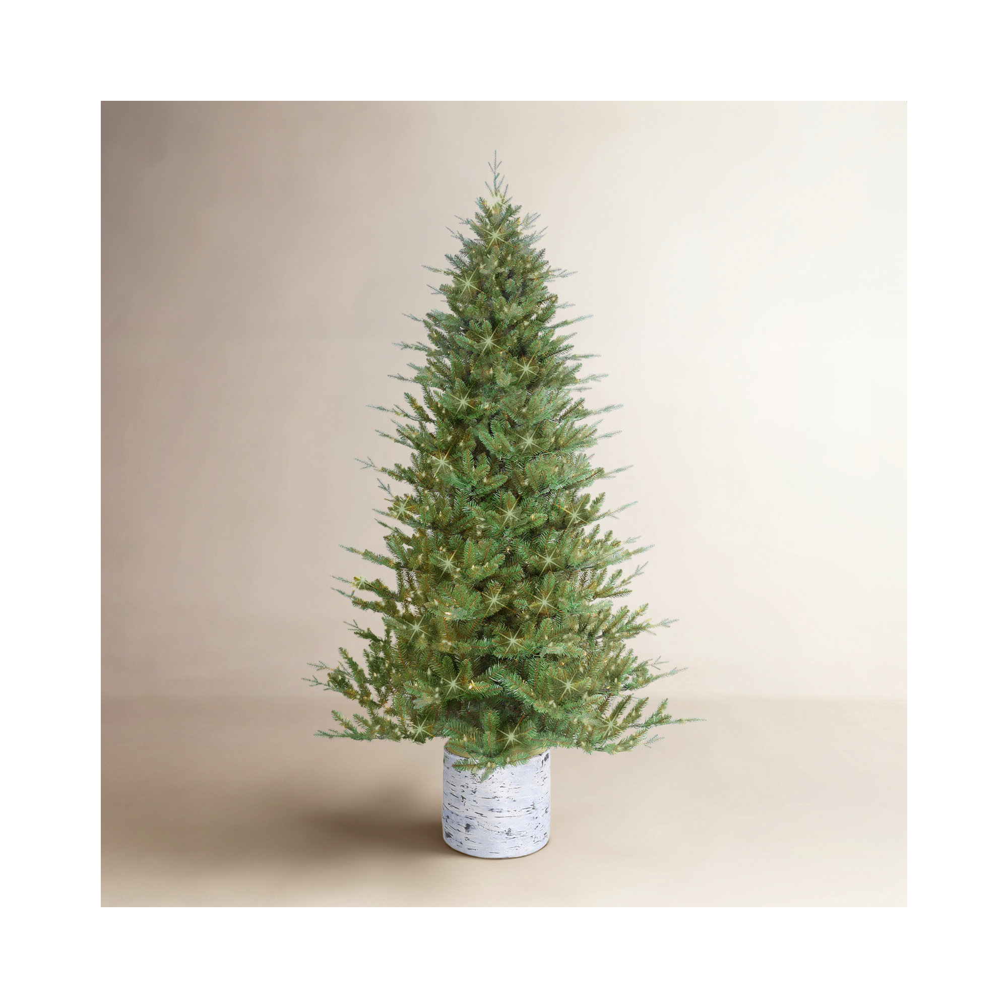 90' Lighted Artificial Pine Christmas Tree