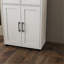 Armoire de rangement Farmhouse, armoire de rangement polyvalente à deux portes avec tablettes réglables - parfaite pour le salon et la salle à manger