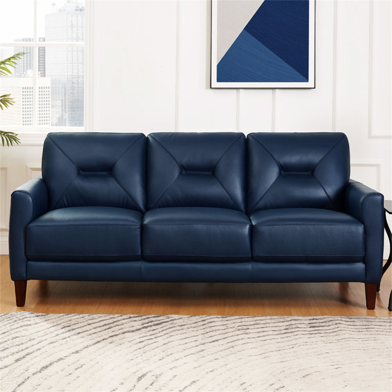Brycelynn Heriberto 80Cm Round Arm Sofa Bed, Navy