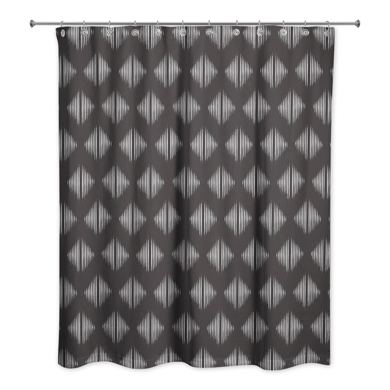 Rideau de douche simple Perine, Noir