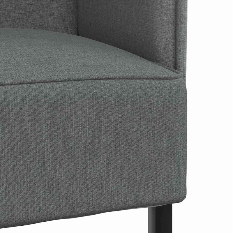Canapé vidaXL à dossier haut en tissu gris foncé de 101 cm, Dark Gray