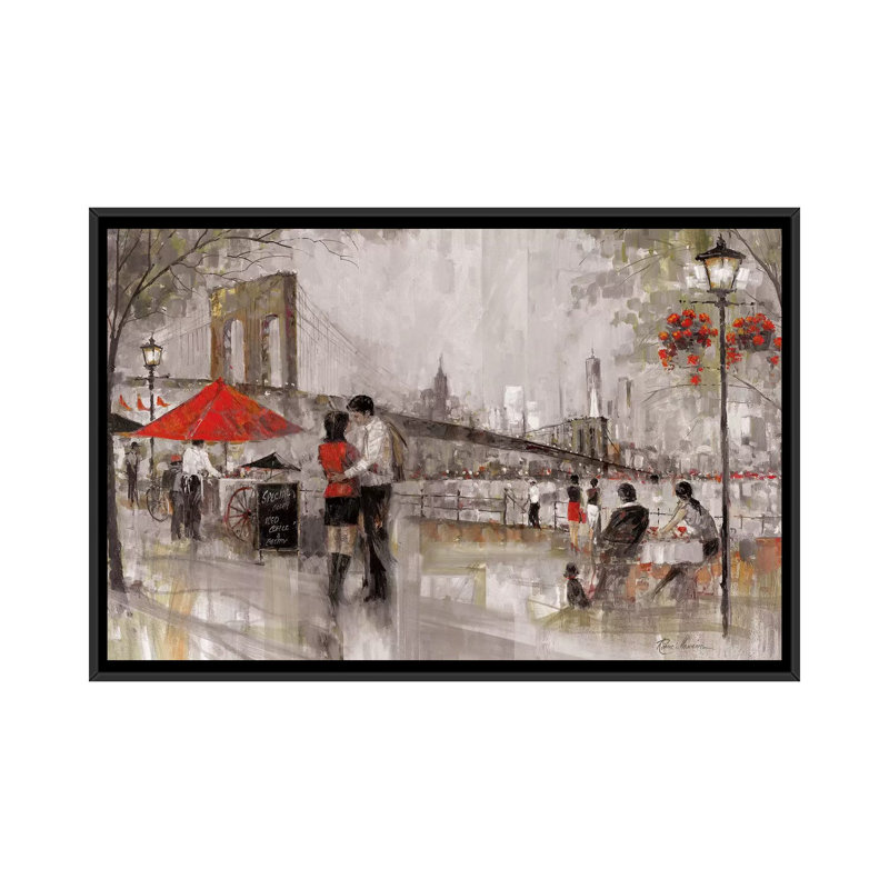 «New York Romance», impression sur toile, H 18 po x l 26 po x P 1,5 po, Toile avec cadre noir