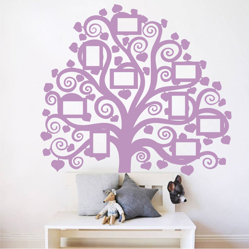 Décalcomanie murale images arbre familial, Lilas