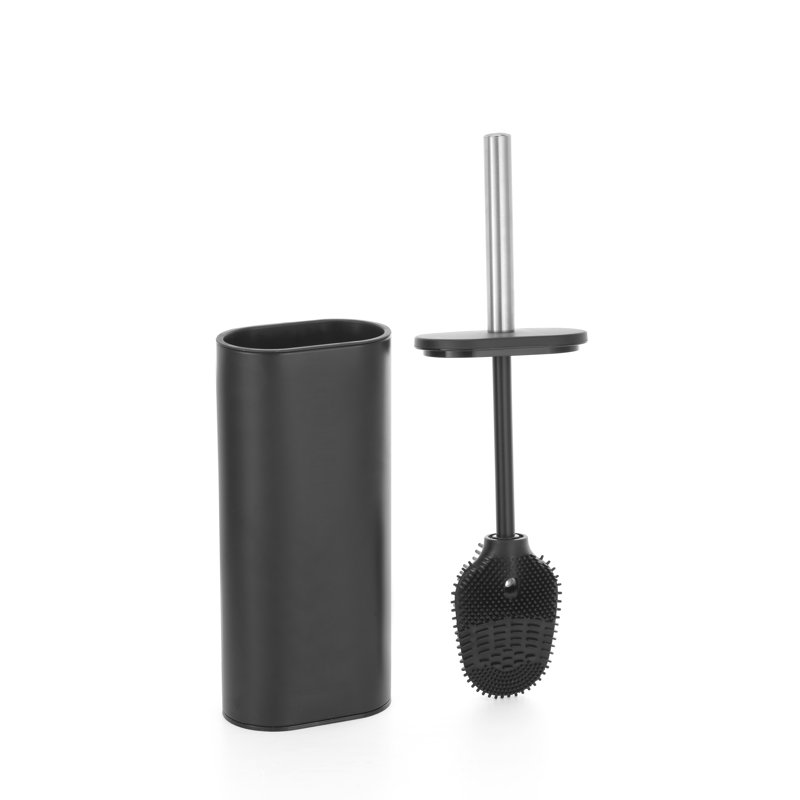 Ladue Toilet Brush & Holder, Black