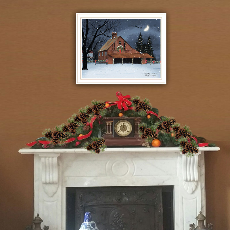 Goudy Framed Night Before Christmas Wall Art, White