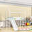 Twin Size Metal Loft Bed With Slide And Writing Board-471501929