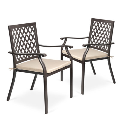 Aoodor Outdoor Patio Metal Dining Chairs