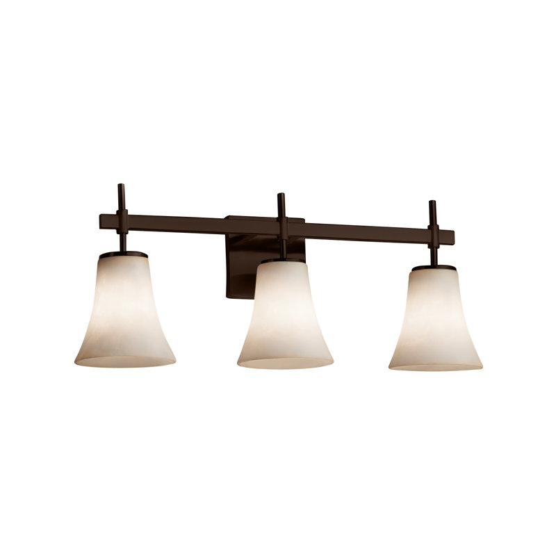 Barre d'éclairage de salle de bain 3 lumières Arkham, Bronze foncé