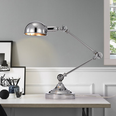 Black 3-joint Articulated Reading Desk Lamp