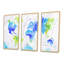 Carte du monde - 3 pièces, reproduction encadrée sur toile-664700812-664700815