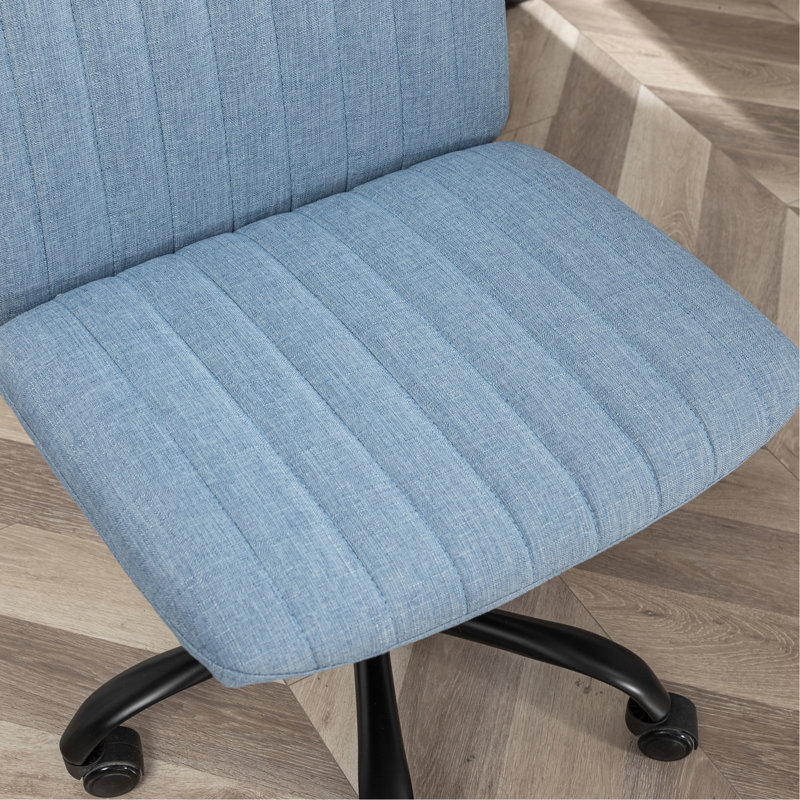 Chaise de bureau bleue - pivotante et réglable en hauteur, revêtement en tissu confortable, base en métal stable, dossier épais en mousse, 5 360 ° bleu, personnalisable pour un confort optimal, respirant
