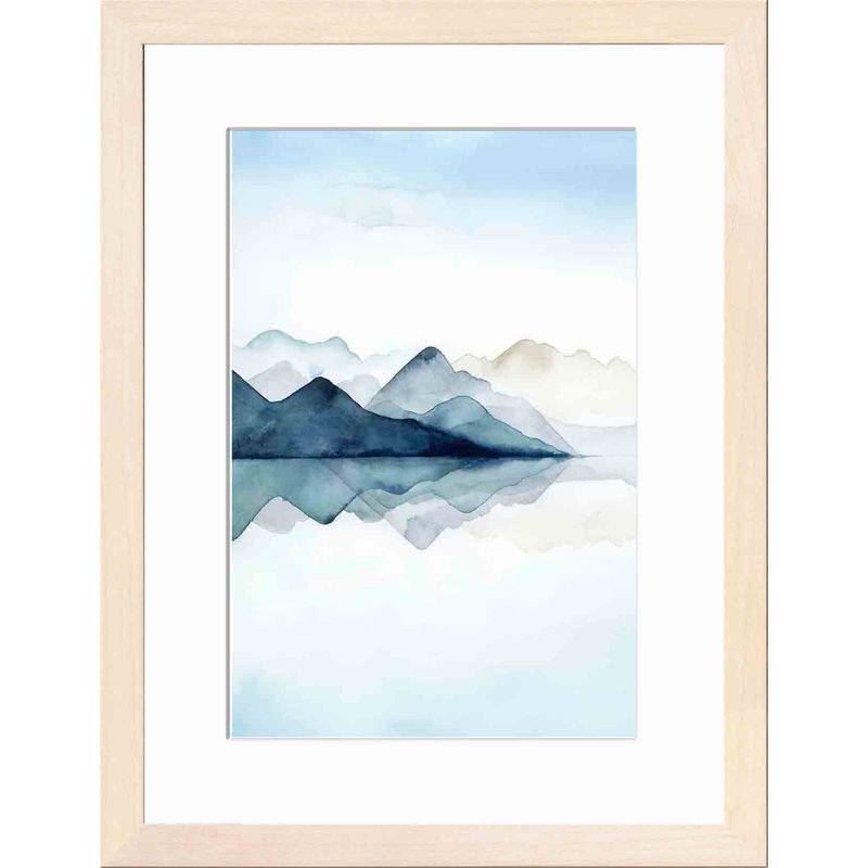 Glacial I par Grace Popp - peinture encadrée, H 17,8 po x l 13,8 po x P 1,18 po, Érable