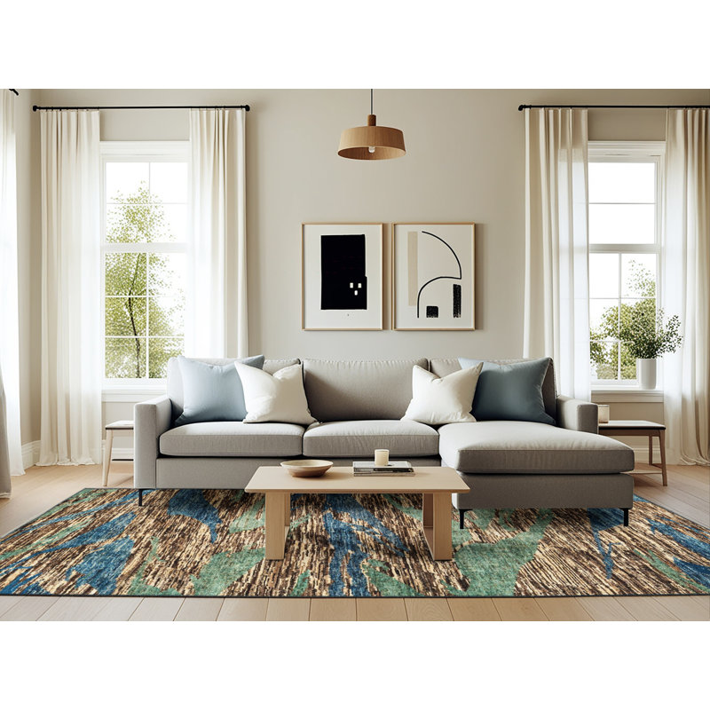 Tapis abstrait moderne 4204, Rectangle 6 pi x 9 pi