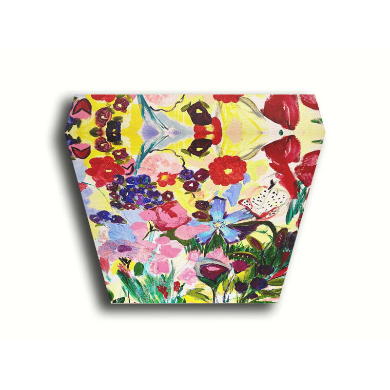 Jardin floral III par JD Studio, H 8 po x l 10 po x P 1,5 po, Canevas, Pas de tapis