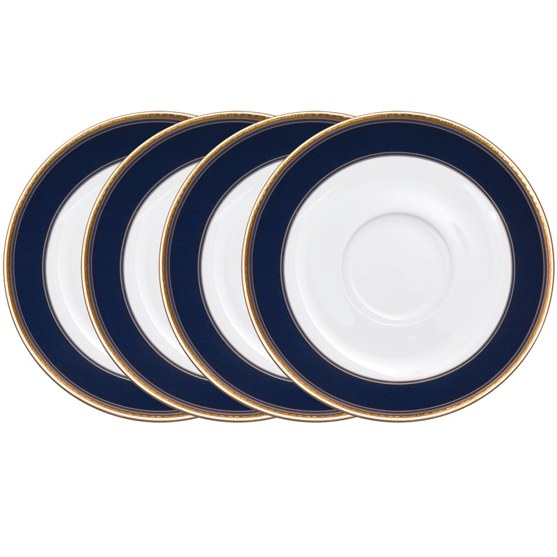 Ensemble de 4 soucoupes 6 "Noritake Blueshire