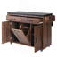 Îlot de cuisine avec armoire de rangement pour poubelle, chariot de cuisine avec abattant, support à épices, porte-serviettes et tiroir, îlot de cuisine sur roulettes avec tablette réglable