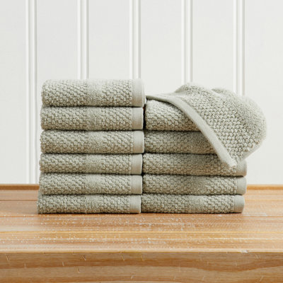 100% Cotton Textured Woven Bath Towel Set