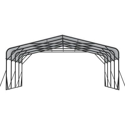 20 X Ft Spacious Carport With Galvanized Steel, All - Weather Protection For Vehicles, Boats And Equipment, Secure, Reinforced, Quick Assembly Heavy Duty 20, Perfect Solution Outdoor