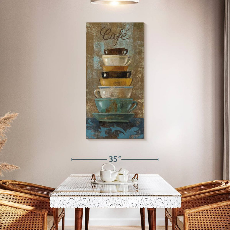 Antique Coffee Cups I, 48" H x 24" W