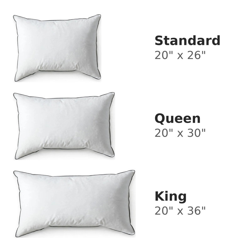 100% Organic Cotton Cover Luxury Hotel King Size Plush Feather Down Bed Pillows, King