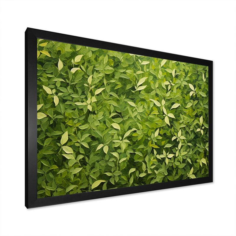 Herbes, origan, teintes 2 - Art floral, Cadre d'angle fermé noir, H 12 po x l 20 po x P 1 po