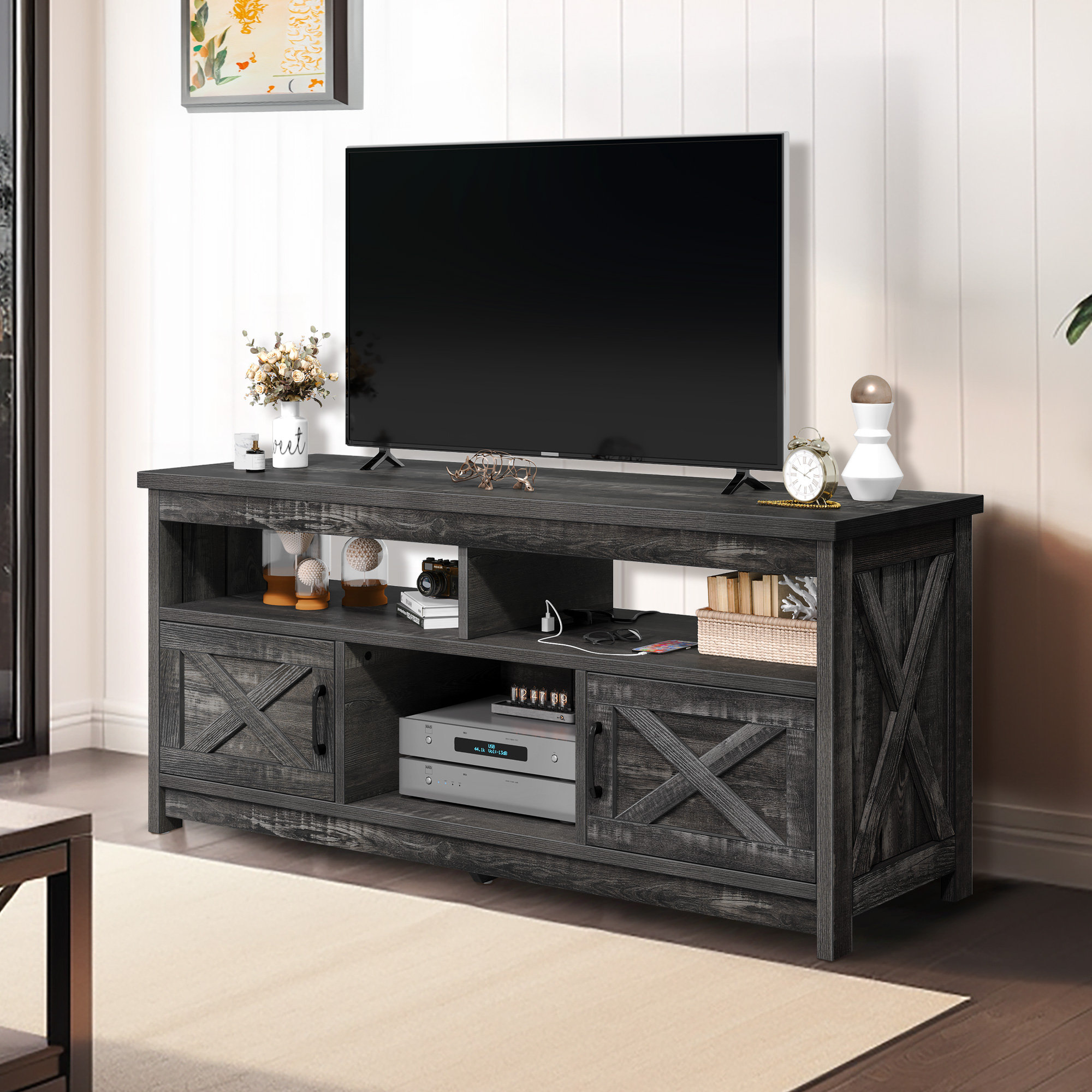 Laurel Foundry Modern Farmhouse Hawkinge 59" Farm House TV Stand with