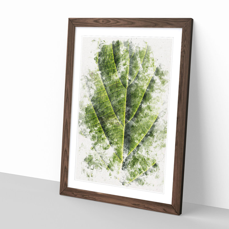 Leaf Pathways - Picture Frame Painting Print, 87cm H x 62cm W x 2cm D, Walnut Framed