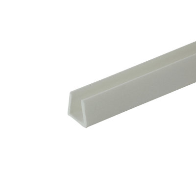 Outwater Plastics 1-1/2" Offset Barb T-Molding - White 25 Foot Coil | Countertop Edging & Shelf Guard | Flexible Polyethylene