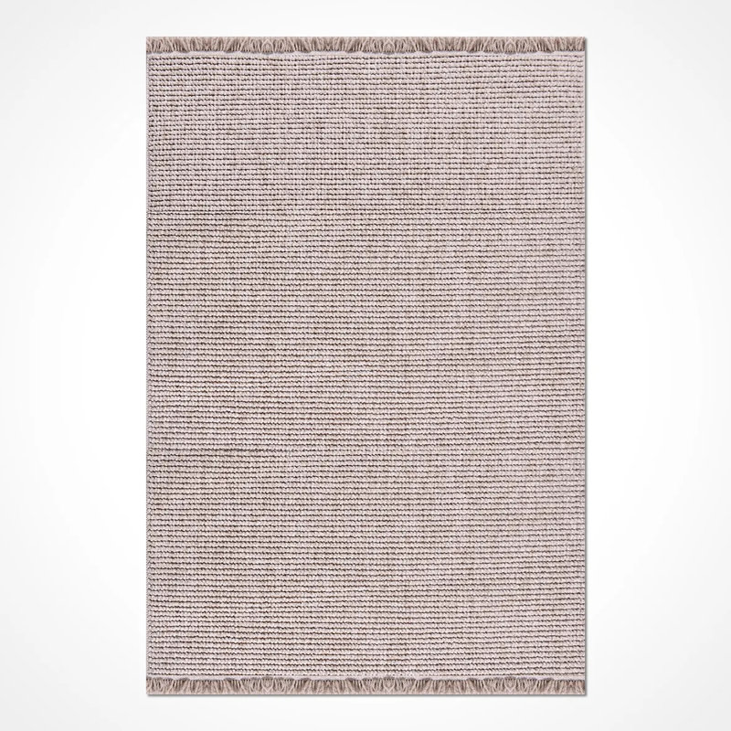 Tapis moderne en polyester antidérapant Echevarria vison facile à nettoyer, 5 pi x 10 po