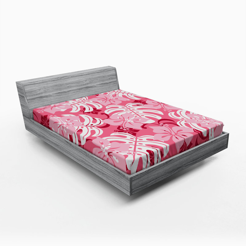Microfiber Floral Fitted Sheet, Full/Double Fitted Sheet