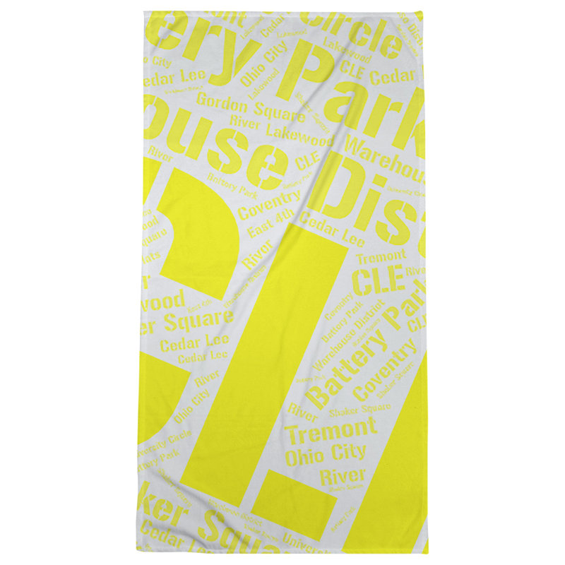 Bath Towel, Yellow, Microfiber, Cleveland