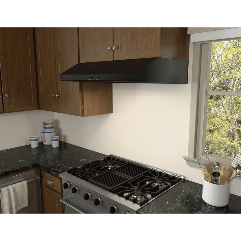 Hotte sous un meuble 30 pouces Zephyr Cyclone 600 CFM, Noir