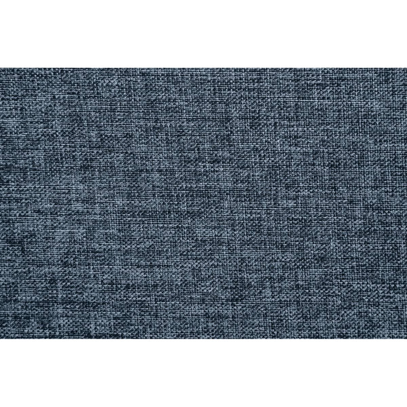 Polyfibre marine de style transitionnel avec accoudoirs carrés et coussin pour les pieds en bois du canapé - espace de vie principal idéal