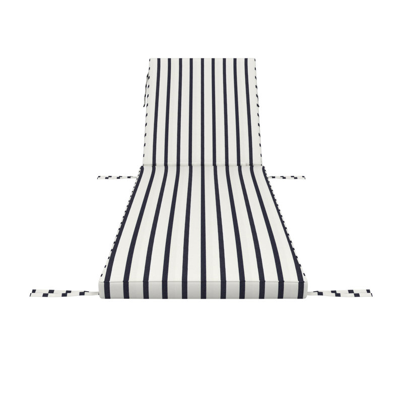Outdoor Chaise Cushion With Sunbrella Fabric, 23" W x 75" D, Sunbrella® Lido Indigo