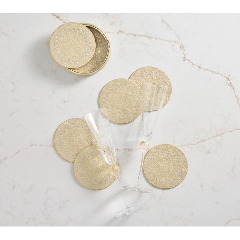 Starry Night 6 Piece Coaster Set in a Caddy