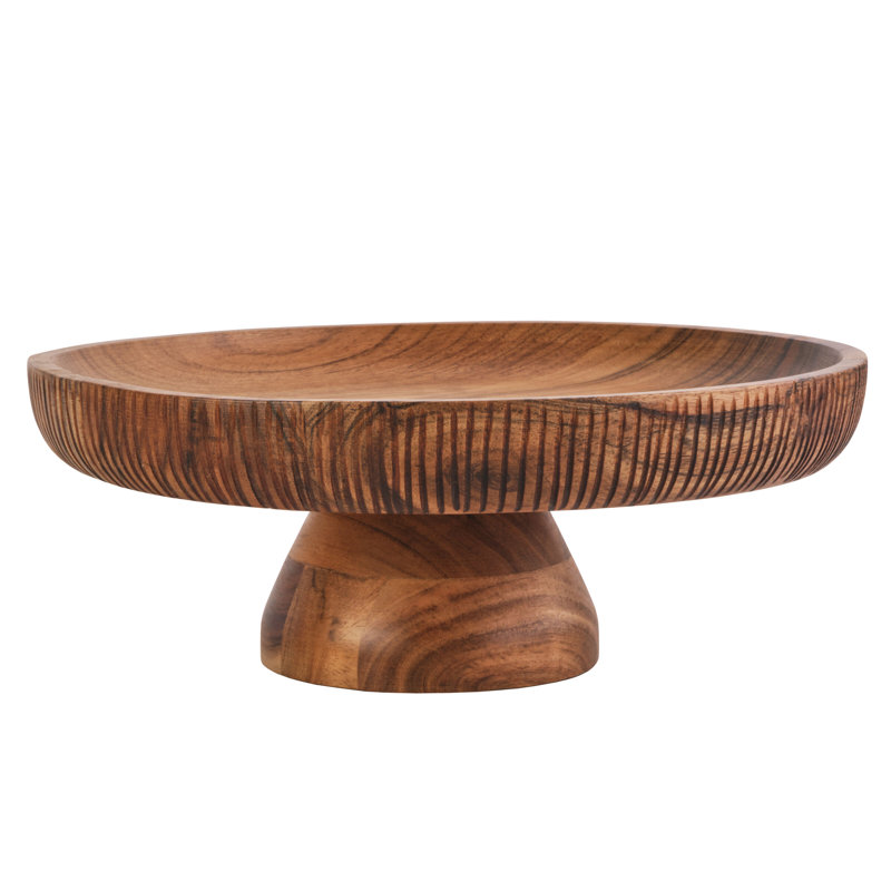 Fitz And Floyd Caleb Natural Footed Cake Server