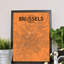 Brussels City Map - No Frame Print-1107039108