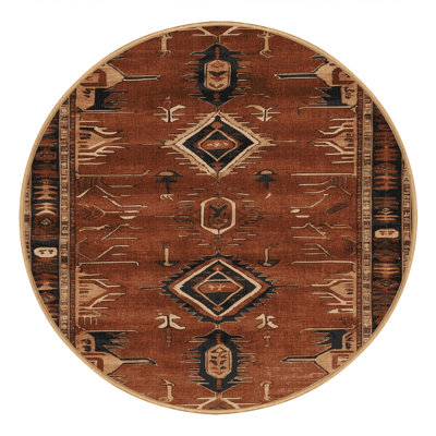 Machine Washable Persian Brown Area Rug