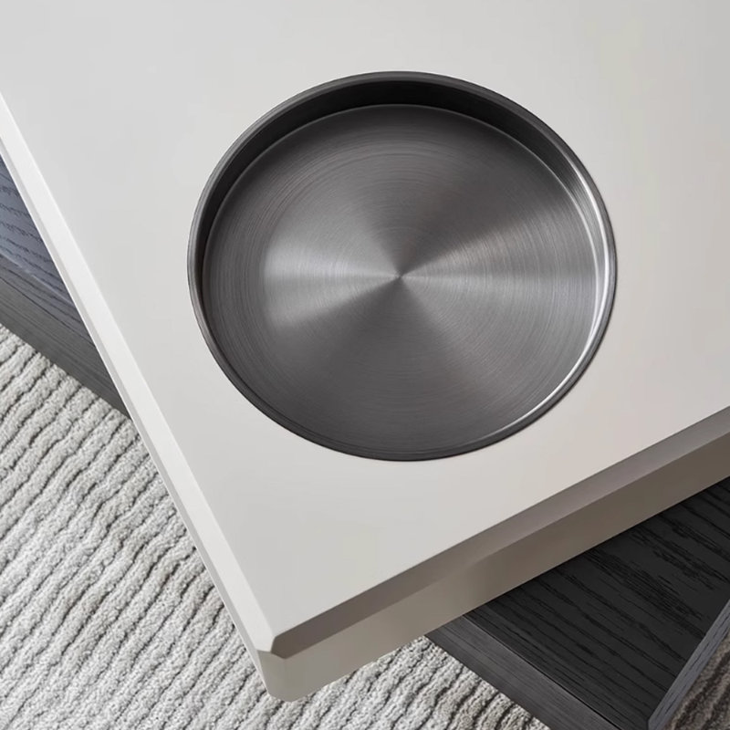 Luxury-simplified rotating cube coffee table