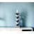 Black Crystal Geometric Tabletop Pillar Candle Holders