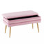 Banc de rangement en velours Agostino-486092664
