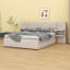 Grand lit plateforme tapissier - liseuses, tiroirs, lit gigogne et tablettes incluses-1692748211