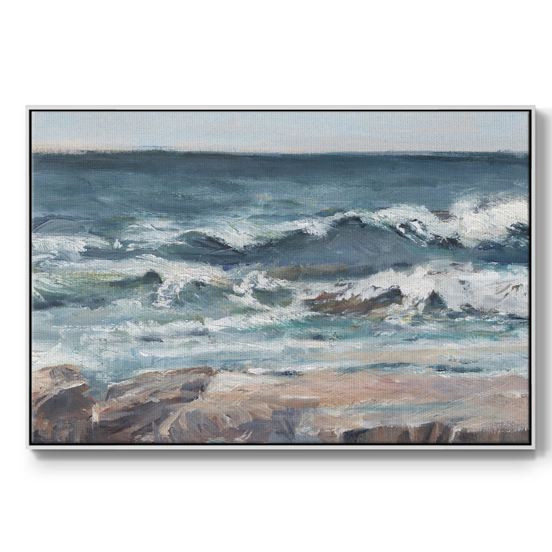 Ocean Breakers II, H 17 po x l 25 po x P 2 po, Blanc