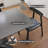 7-Piece Modern Rectangular Sintered Stone Dining Table Set With 6 Faux Leather Chairs-116240326-116240328