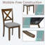 Ensemble de 4 chaises de salle à manger rembourrées en bois massif avec dossier ergonomique-1037693834