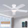46" 5-blade Low Profile Ceiling Fans With Lights And Remote/App