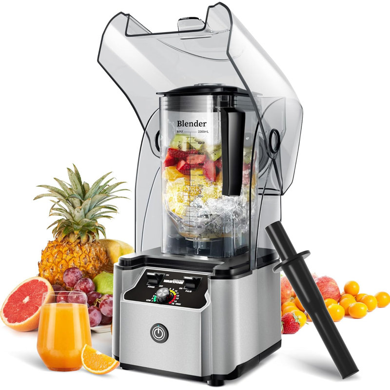 WantJoin Quiet Blender with Soundproof and 80oz Jar, Sliver