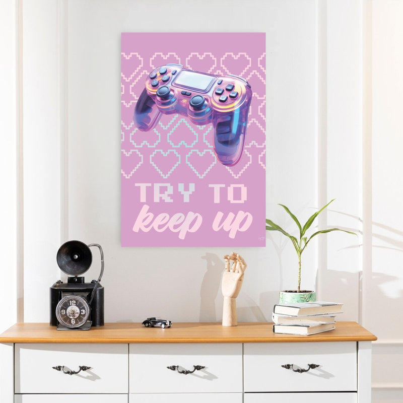 «Try To Keep Up», art contemporain abstrait, H 24 po x l 16 po