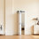 Porte de grange pliante, 24 po x 84 po, portes de placard coulissantes en panneau de fibres à densité moyenne, trousse de quincaillerie incluse, conception en H peu encombrante, besoin d'être assemblé, pour la chambre à coucher, le salon, la garde-robe et le paravent, blanc